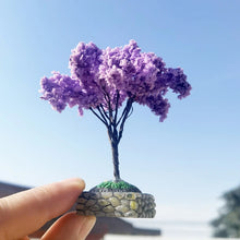 Load image into Gallery viewer, 7cm Miniature Cherry Blossom Wire Tree Model with Base Railway Accessories Fairy Garden Landscape Dollhouse Terrarium Diorama Craft Supplies