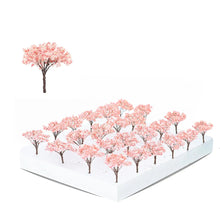 Load image into Gallery viewer, 5/10 pcs Miniature Sakura Cherry Blossom Wire Tree Model Railway Layout Accessories DIY Landscape Dollhouse Terrarium Diorama Craft Supplies