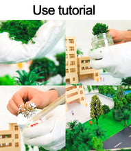 Load image into Gallery viewer, 50g Dark Green Scenic Foliage for Diorama Trees, Model Landscape Scatter, Miniature Terrain Grass