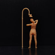 Load image into Gallery viewer, Bikini Girl Taking Shower Miniature Unpainted Figure 1/64 1/50 1/43 1/35 1/24 1/18 Scale Model Scene Layout Accessories Diorama Supplies