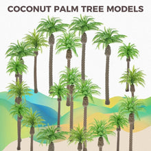 Load image into Gallery viewer, 20pcs 6-10cm Mixed Miniature Coconut Palm Trees for Diorama Railway Layouts, Architecture Models, Sand Tables, and Micro Landscapes