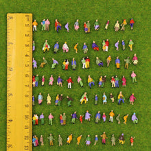 Load image into Gallery viewer, 100pcs Miniature Passenger People Figures 1:160 N Scale Model Train Scenery Diorama Supplies