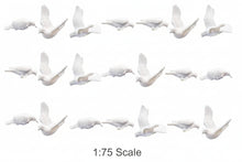 Load image into Gallery viewer, Unpainted Miniature Pigeons Model Bird Figures 1:75 Scale OO Railway Diorama Craft Supplies (24pcs)