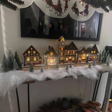 Load image into Gallery viewer, 30pcs Miniature Bottle Brush Christmas Trees with Snow in 5 Sizes with Wooden Bases for Tabletops, Windowsills, Party Décor, and DIY crafts