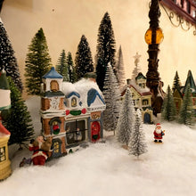 Load image into Gallery viewer, 30pcs Miniature Bottle Brush Christmas Trees with Snow in 5 Sizes with Wooden Bases for Tabletops, Windowsills, Party Décor, and DIY crafts