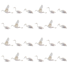 Load image into Gallery viewer, 24 pcs Miniature White Crane Bird Animal Unpainted Figures 1:75 Models OO Scale Garden Landscape Scenery Layout Accessories Diorama Supplies