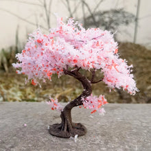 Load image into Gallery viewer, 10/15/20cm Miniature Sakura Cherry Blossom Wire Tree Model Dollhouse Fairy Garden DIY Scenery Landscape Terrarium Diorama Craft Supplies