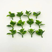 Load image into Gallery viewer, 12pcs Artificial Strawberry Leaf Picks, Mini Plastic Greenery for Fairy Garden, Floral Crafts & Dollhouse