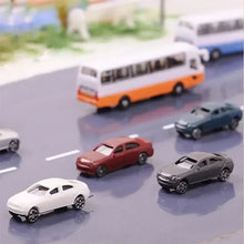 Load image into Gallery viewer, Miniature Model Cars Set, Assorted Colors, Scales 1:75-300 for Dioramas, Railway Scenes
