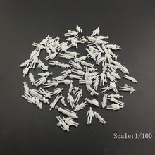 Load image into Gallery viewer, 100 pcs Unpainted Miniature People Figure Model (1/75–1/200 Scale) For DIY Sand Table Diorama Train Railway Scene Layout Craft Supplies