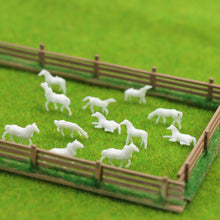 Load image into Gallery viewer, 100 pcs Miniature Horse Farm Animal Unpainted Figures 1:160 Models N Scale Garden Landscape Scenery Layout Accessories Diorama Supplies