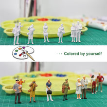 Load image into Gallery viewer, 60 pcs Miniature Standing Passenger People 1:43 Unpainted Figure O Scale Model Railway Landscape Scenery Layout Accessories Diorama Supplies
