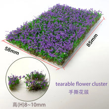 Load image into Gallery viewer, Miniature Tearable Flower Cluster Grass Model Train Railway Accessories DIY Scenery Landscape Dollhouse Terrarium Diorama Craft Supplies
