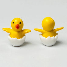 Load image into Gallery viewer, 5/10 pcs Miniature Egg Shell Chick Figure Model DIY Scenery Dollhouse Landscape Fairy Garden Accessories Terrarium Diorama Craft Supplies