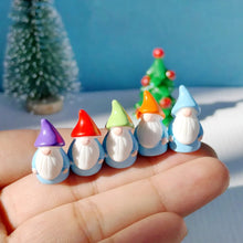 Load image into Gallery viewer, 10pcs Mini Resin Dwarfs Christmas Gnome Miniature Figurines for Fairy Garden, Terrarium, Dollhouse, Bonsai, DIY Crafts & Holiday Decorations