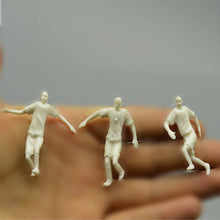 Load image into Gallery viewer, 20 pcs Miniature Football Soccer Players Sports People Unpainted Figure 1/75 1/50 Scale Models Layout Scenery Accessories Diorama Supplies