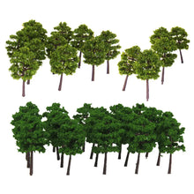 Load image into Gallery viewer, 80 pcs 5cm Miniature Green Tree Model Z Scale 1:250 Train Railway Accessories DIY Scenery Landscape Terrarium Diorama Craft Supplies