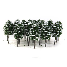 Load image into Gallery viewer, 20 pcs Miniature Winter Snow Tree 1/150 Models Train Railway Accessories Forest Fairy Garden Landscape Terrarium Diorama Craft Supplies
