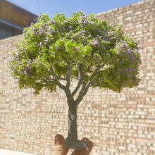 Load image into Gallery viewer, 25cm Miniature Purple Flowering Wire Tree Model G Scale Dollhouse Fairy Garden Scenery Landscape Terrarium Diorama Craft Supplies
