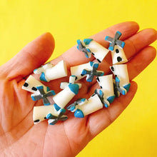Load image into Gallery viewer, 10pcs Mini Windmill Resin Figurines, Tiny Fairy Garden Miniatures for Terrarium, Bonsai, Bottle Garden, Dollhouse, DIY Crafts & Decor