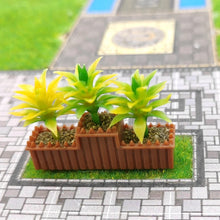 Load image into Gallery viewer, 2pcs Miniature Flower Bed Model 1/87 1/64 Scale for Diorama, Train Scene, Garden, Road Landscape, DIY Sand Table, Model Building Supplies