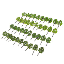 Load image into Gallery viewer, 160 pcs Miniature Tree Models 1:250 Z Scale Train Railway Accessories Forest Fairy Garden Landscape Terrarium Diorama Craft Supplies