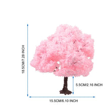 Load image into Gallery viewer, Miniature Cherry Blossom Wire Tree 9.5cm - 18.5cm Model Plant for DIY Sand Table, Diorama, Train Layout, Dollhouse Garden, or Craft Supply