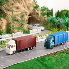 Load image into Gallery viewer, Miniature Container Truck Models 1:100-500 Scale Vehicles for Diorama Architecture Railway Layouts 5 pcs