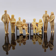 Load image into Gallery viewer, 24 pcs Miniature Standing Passenger Seated People 1:25 Unpainted Figure G Scale Model Railway Scenery Layout Accessories Diorama Supplies