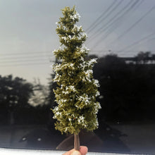 Load image into Gallery viewer, 14/20cm Miniature Snowy Cedar Tree model DIY Sand Table Train Railway Scenery Fairy Garden Landscape Terrarium Diorama Craft Supplies