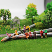 Load image into Gallery viewer, 108 pcs Miniature Standing Seated Passenger People 1:87 Figure HO TT Scale Models Train Railway Scenery Layout Accessories Diorama Supplies