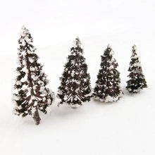 Load image into Gallery viewer, 16 pcs Mixed Miniature Snow Cedar Trees Models Train Railway Accessories Forest Fairy Garden Landscape Terrarium Diorama Craft Supplies