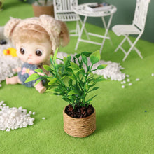 Load image into Gallery viewer, 1/12 Scale Mini Potted Plants, Artificial Greenery for Dollhouse Décor, Tiny Orange Tree, Gardenia, Purple Plum, Milan Flowers Model