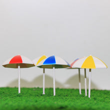 Load image into Gallery viewer, 24 pcs Miniature Sun Umbrella Beach Parasol 1:50-200 Models Dollhouse Accessories Fairy Garden Landscape Terrarium Diorama Craft Supplies