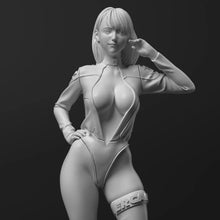 Load image into Gallery viewer, Sexy Racing Girl Unpainted Resin Figure 1/35 1/24 1/12 Scale Unassembled Model