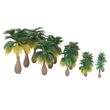 Load image into Gallery viewer, 15 pcs Miniature Palm Tree 1:100-300 Models N Z Scale Railway Accessories Forest Fairy Garden Landscape Terrarium Diorama Craft Supplies
