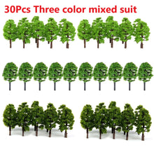 Load image into Gallery viewer, 30 pcs 3.5cm Mixed Miniature Tree Models Train Railway Accessories Forest Fairy Garden Landscape Terrarium Diorama Craft Supplies