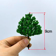 Load image into Gallery viewer, 100 pcs Mixed 3-12cm Miniature Green Model Trees for Dioramas, Railway Scenery, Sand Table, DIY crafts, and Architectural Layouts