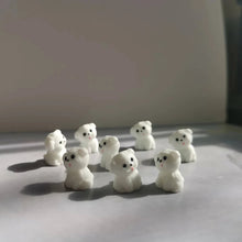 Load image into Gallery viewer, 10pcs Mini White Dog Figurines Cute Puppy Miniatures for Fairy Garden, Terrarium, Dollhouse, Bonsai, DIY Crafts & Home Decorations