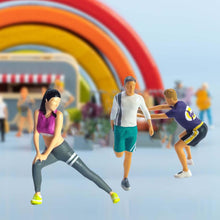 Load image into Gallery viewer, Miniature Fitness Man Woman People Figure 1:64 Models S Scale Landscape Building Scenery Layout Scene Accessories Diorama Supplies
