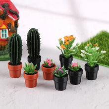 Load image into Gallery viewer, 5pcs Mini Dollhouse Potted Plants 1:12 Scale for Dollhouse Furniture, DIY Decoration, Christmas Gift, Fairy Garden, Diorama Accessories
