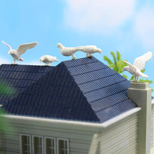 Load image into Gallery viewer, 24 pcs Miniature Pigeon Dove Bird Animal Unpainted Figures 1:50 Models O Scale Dollhouse Garden Landscape Scenery Layout Diorama Supplies
