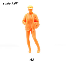 Load image into Gallery viewer, Miniature Backpacker People Unpainted Figure 1:87 Model Sand Table Street Building Landscape Scenery Layout Accessories Diorama Supplies