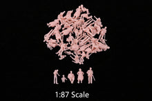 Load image into Gallery viewer, Unpainted Miniature People Figures HO Scale 1:87 for Model Railways, Dioramas & Architectural Model Supplies (60pcs)