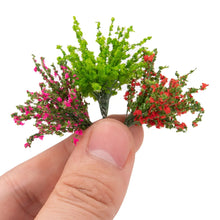 Load image into Gallery viewer, Miniature Flower Bushes for Diorama, Mixed Color Model Plants, Fairy Garden & Sand Table Landscaping Supplies (10pcs)
