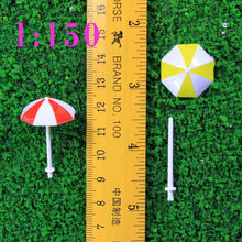 Load image into Gallery viewer, 24pcs Miniature Beach Umbrellas, 1:50–200 Scale, Plastic Craft Supply for Dioramas