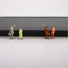 Load image into Gallery viewer, 20/50pcs HO Scale 1:87 Standing Miniature Model People Figures for Railway Street Scenes, Diorama Layouts, Architecture, and School Projects