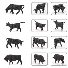 Load image into Gallery viewer, 36pcs Miniature Cow Figures, HO Scale 1:87, Diorama Animals for Model Train Scenery