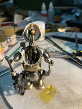 Load image into Gallery viewer, Female Soldier & Robot Resin Figure – Unpainted Model Kit 1/35 Scale – DIY Craft Supply