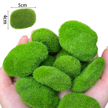Load image into Gallery viewer, 5/10/20 pcs Miniature Green Moss Rock Stone Model Pot Decoration DIY Landscape Dollhouse Fairy Garden Terrarium Diorama Craft Supplies